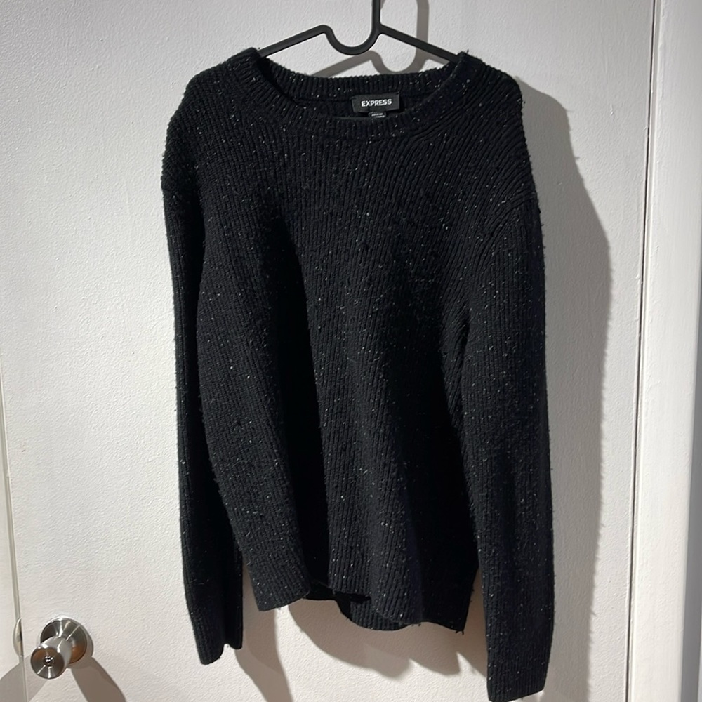 Express Men’s Knit Sweater BLACK - LARGE. Great condition